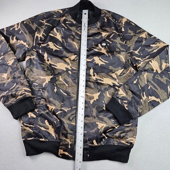 Ecko Unltd Camo Bomber Jacket Men's Small size Polyester Full Zip Streetwear Y2K - Picture 3 of 16